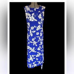 Pomare Hawaii Blue Floral maxi dress